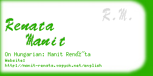 renata manit business card